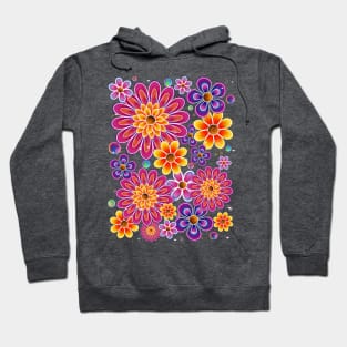 Colorful Flower Power Art Hoodie